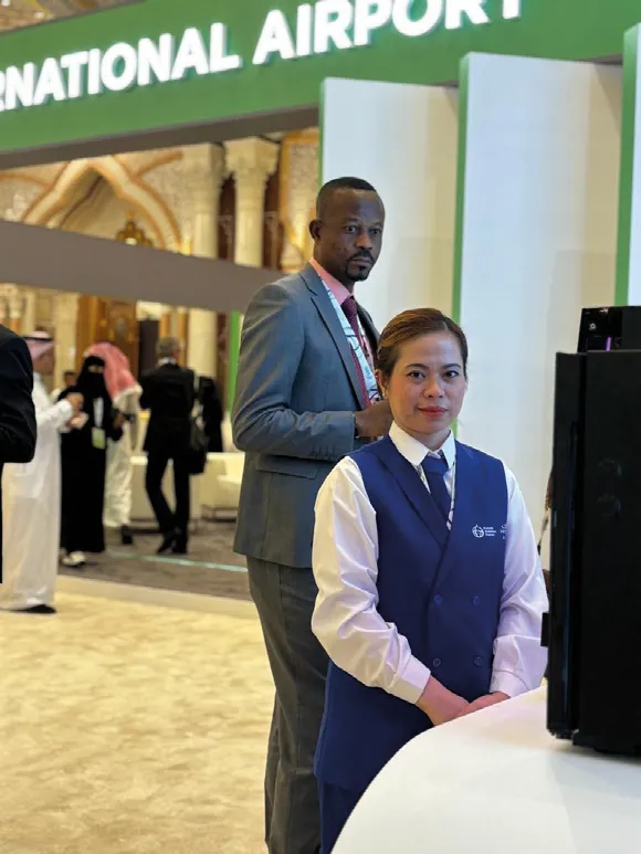 FAF staff at airport booth